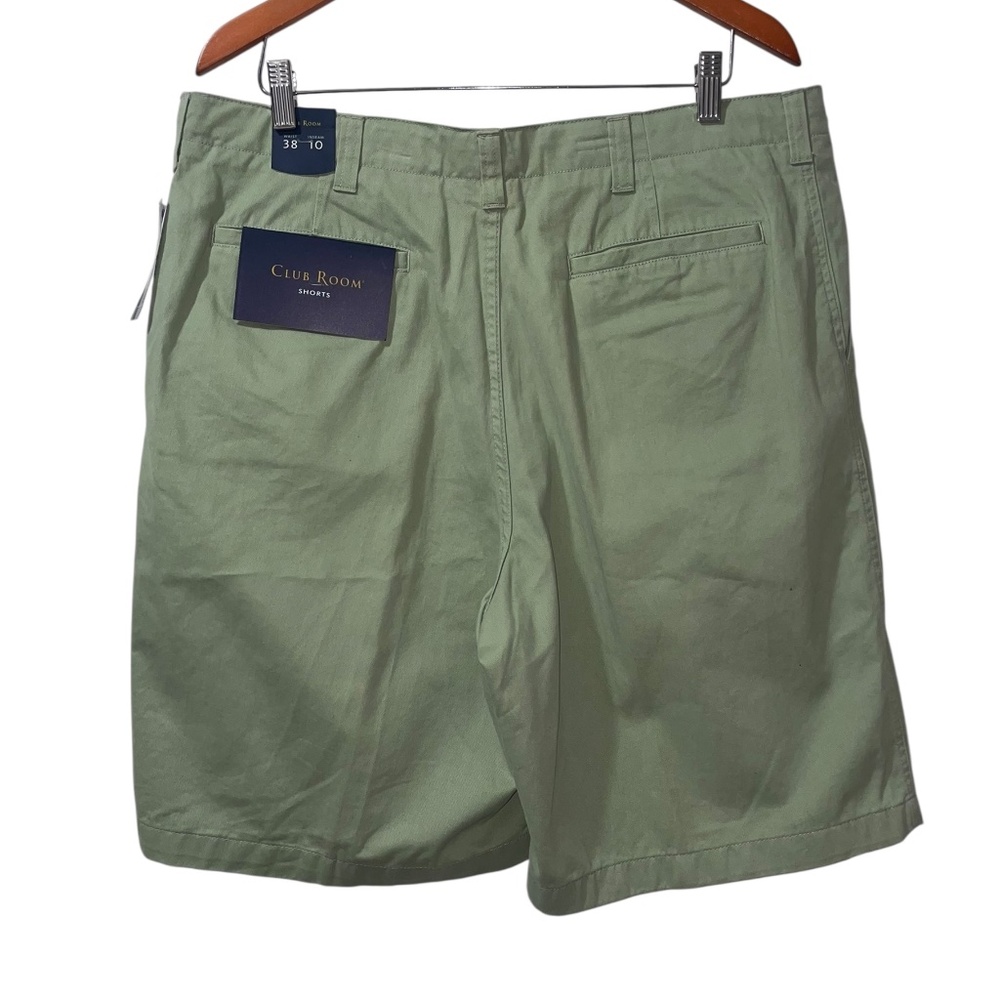 NEW Men's Club Room Green Clover Chino Short Adult Sz W 30 Inseam 10 100% Cotton - Picture 2 of 9